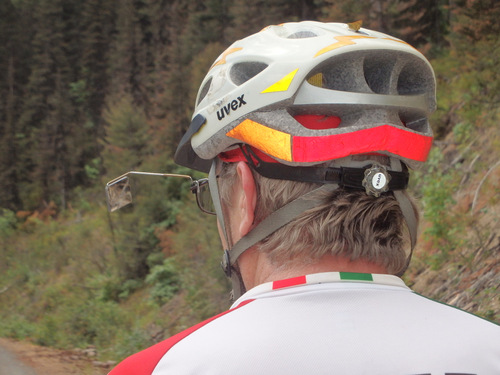 GDMBR: We're looking at a Butterfly on Dennis' helmet.